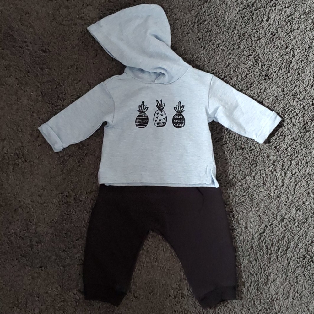 Focus Kids Sweats Set Blue and Black 3 Months